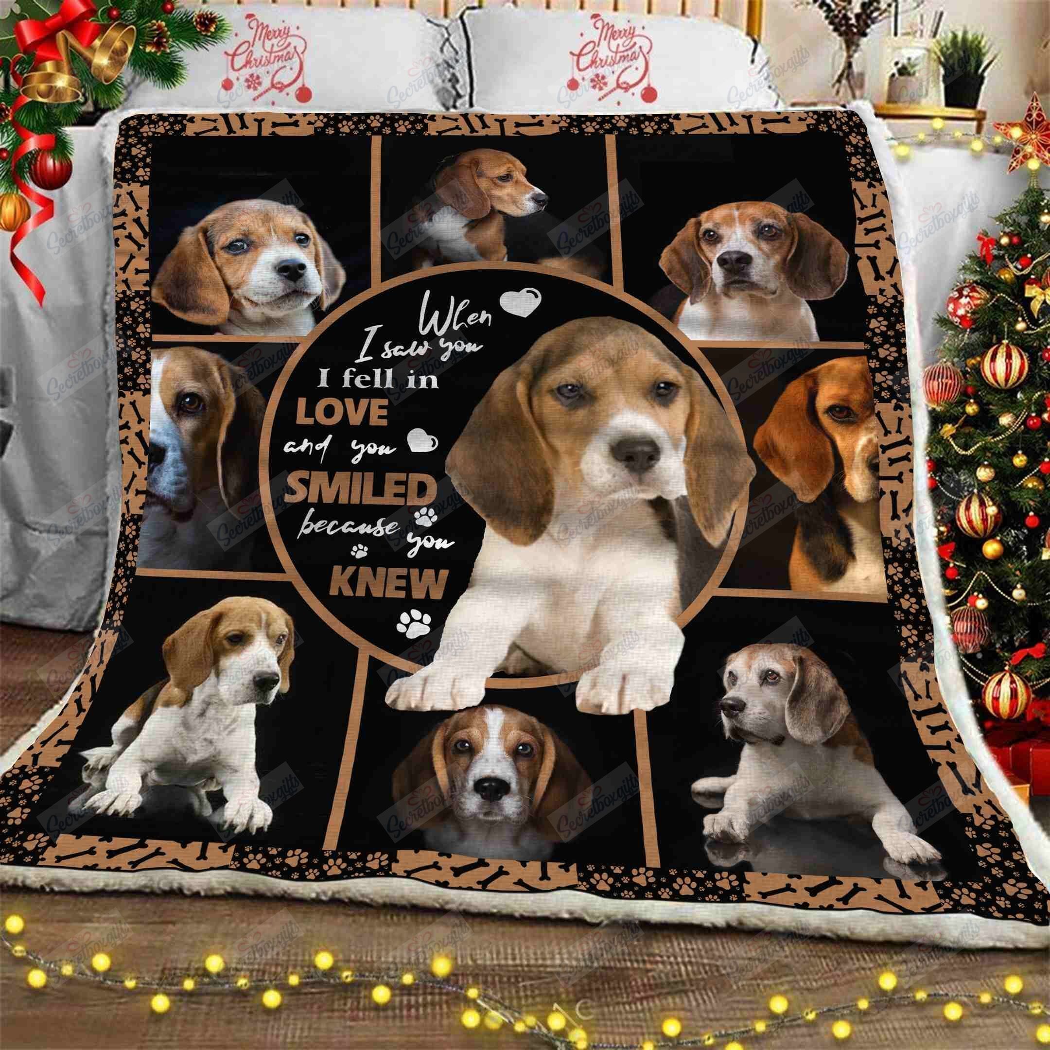 Beagle Lovely Fleece Blanket