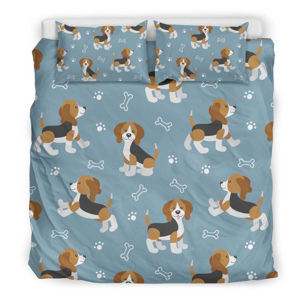 Beagle Paw Dog Bone Bedding Set