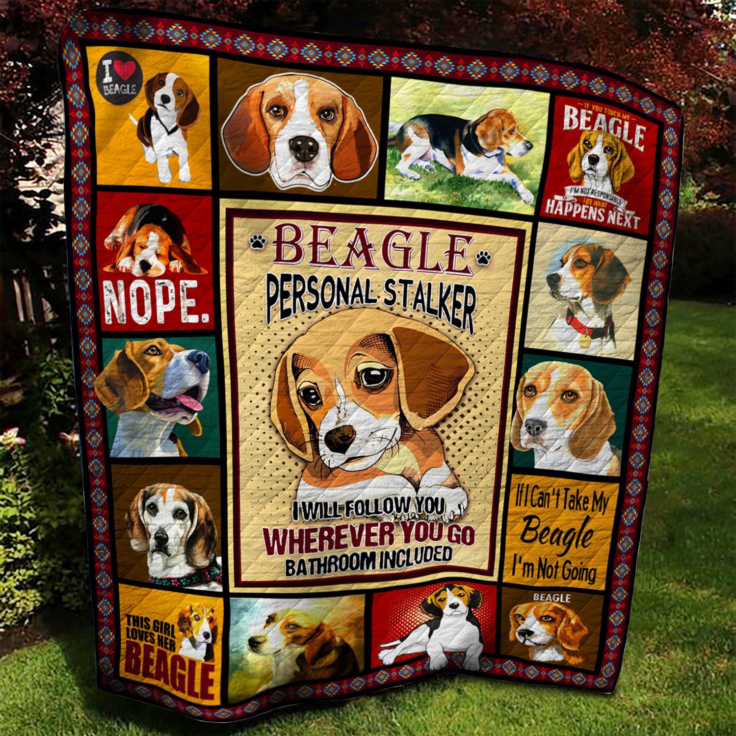 Beagle Personalized Quilt Blanket BBB100630MH