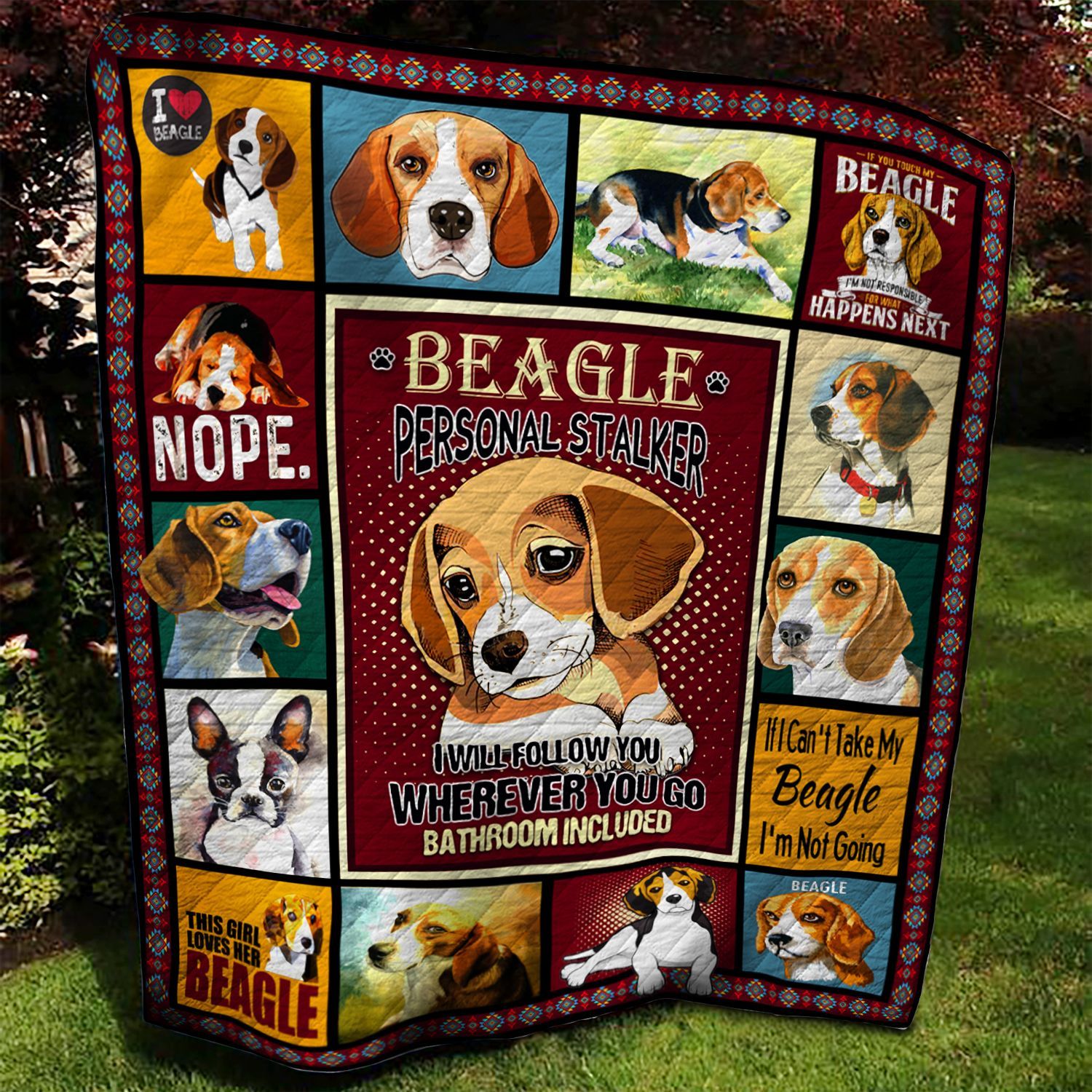 Beagle Personalized Quilt Blanket BBB100631MH