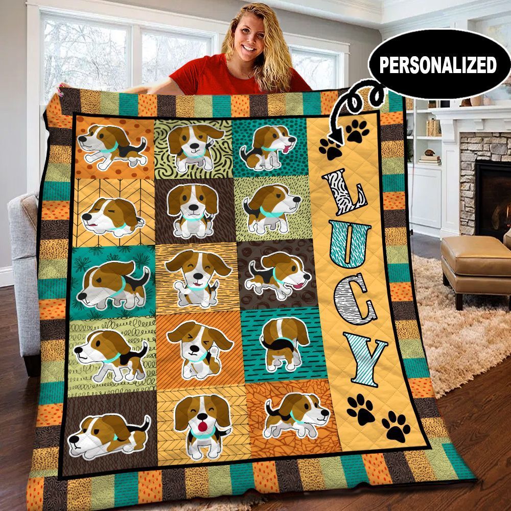 Beagle Personalized Quilt Blanket BBB110525HT