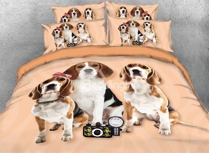 Beagle Puppies Bedding Set