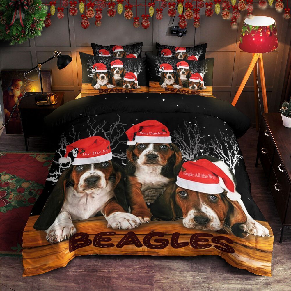 Beagles Christmas Bedding Set