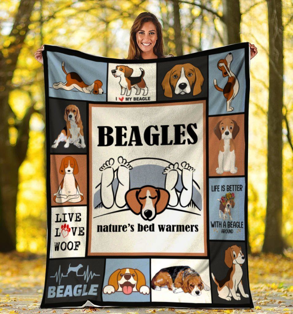 Beagles Nature’s Bed Warmers Beagle Dog Printed Fleece Blanket