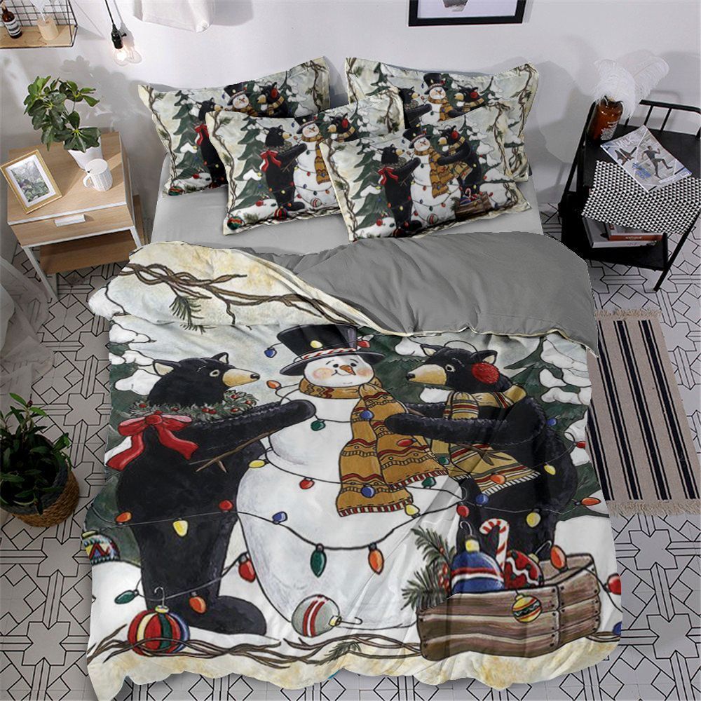 Bear And Snowman Bedding Set