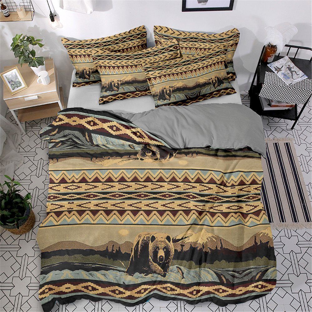Bear Cotton Bed Sheets Spread Comforter Bedding Set