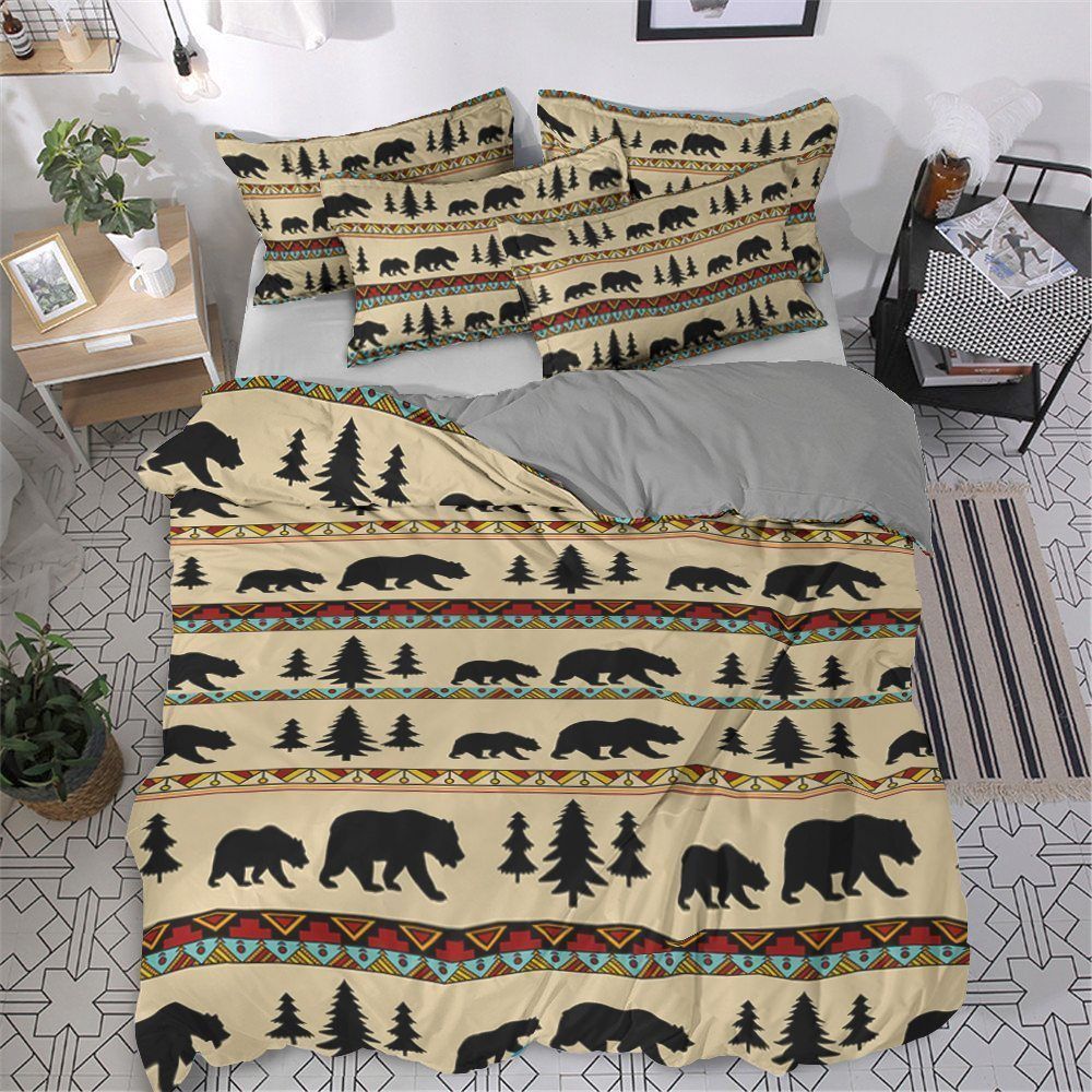 Bear Cotton Bed Sheets Spread Comforter Bedding Set
