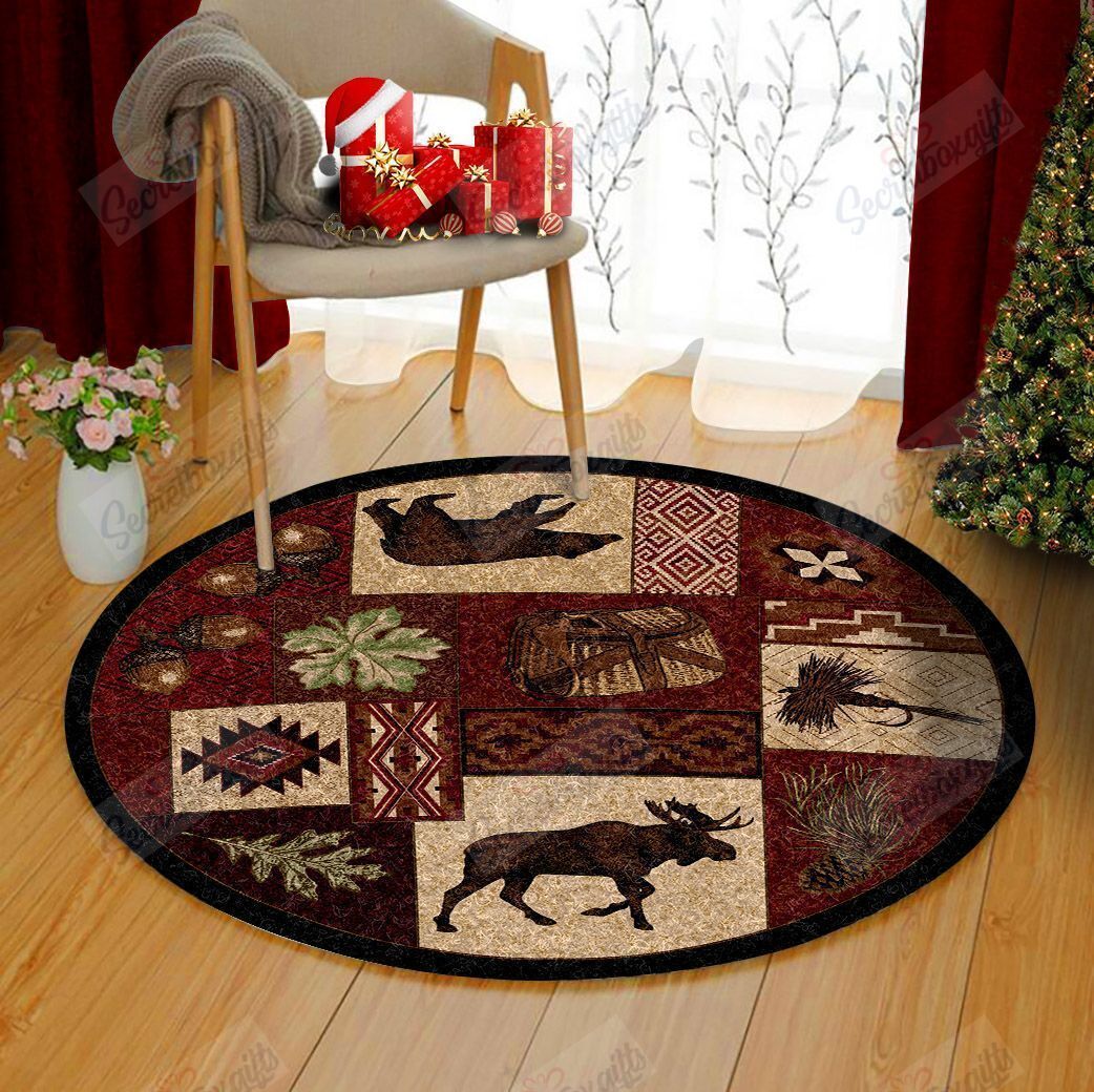 Bear Creek Lodge Round Carpet