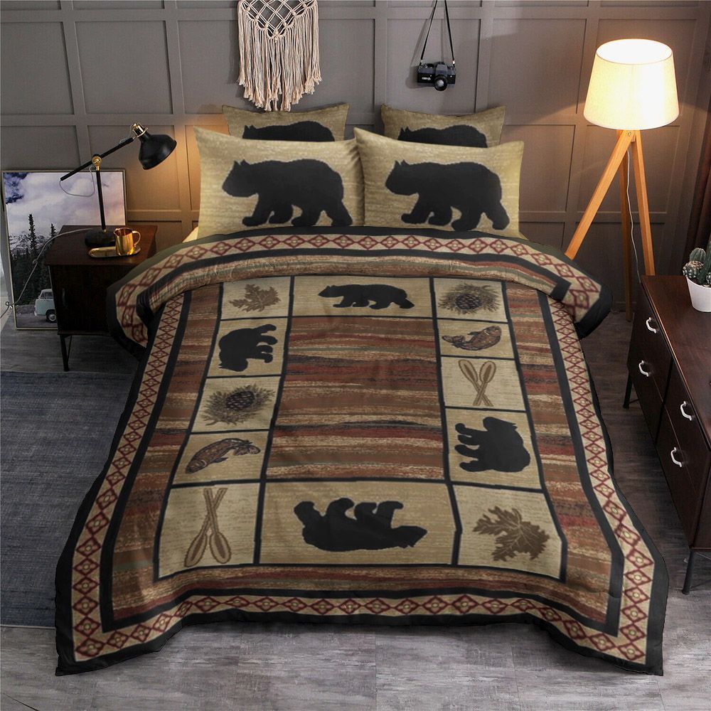 Bear Hunting Vintage Bedding Set
