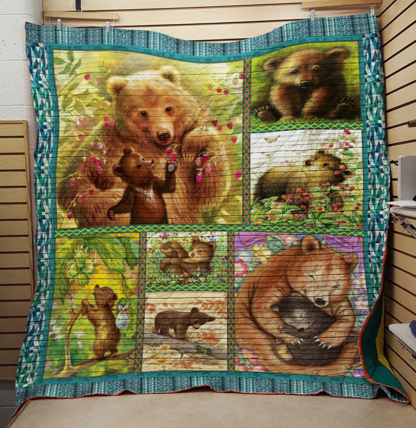 Bear I Love You Mom Quilt Blanket DHC020120654TD