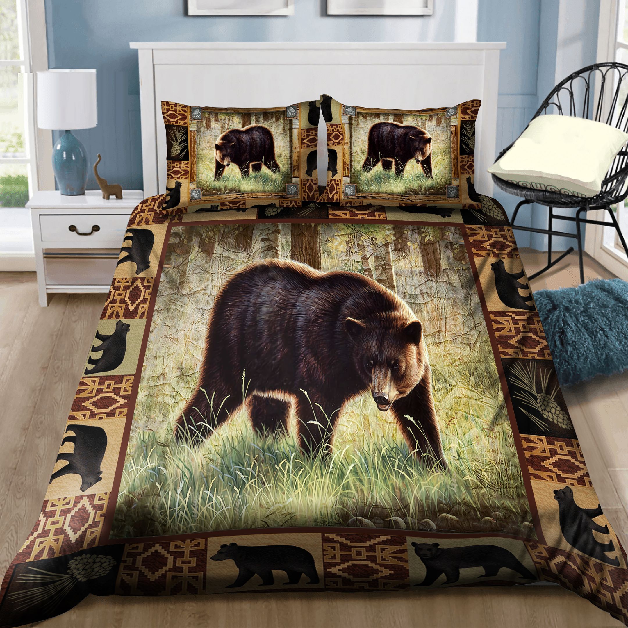 Bear In A Wild Bedding Set