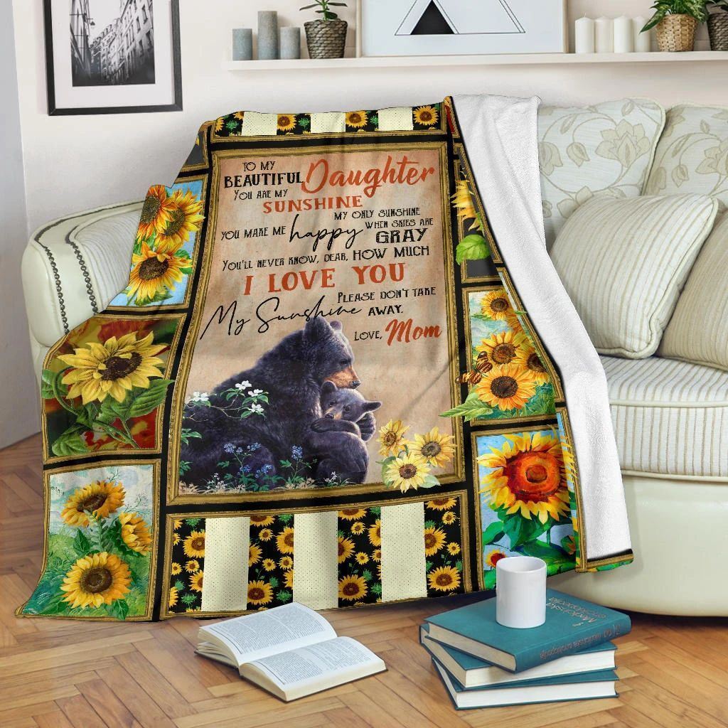 Bear Mom Sherpa Fleece Blanket