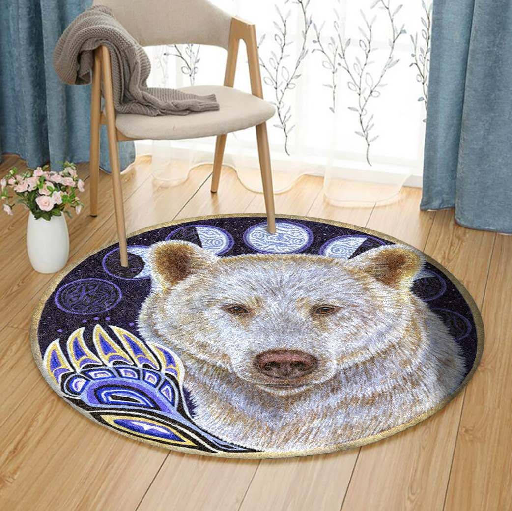 Bear Moon Round Carpet
