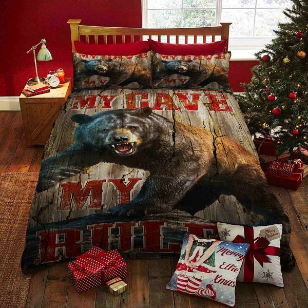 Bear My Cave My Rules Bedding Set