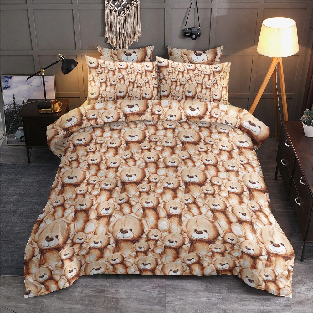 Bear Cotton Bed Sheets Spread Comforter Bedding Set
