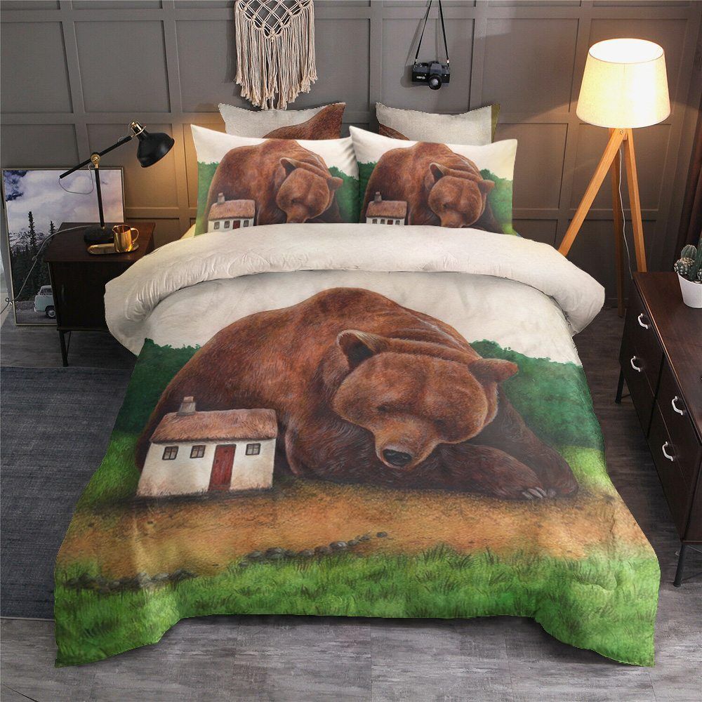Bear Cotton Bed Sheets Spread Comforter Bedding Set