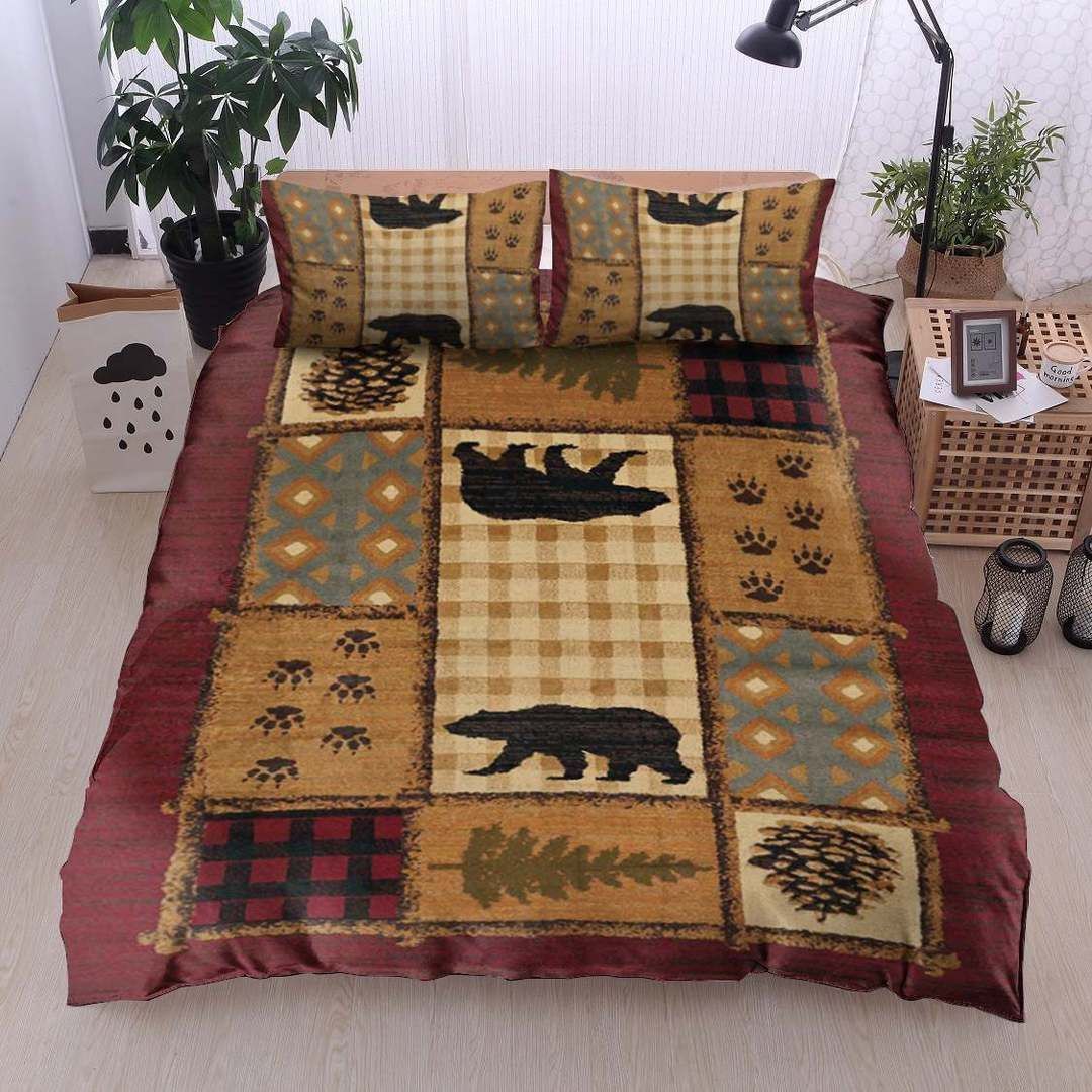 Bear Rustic And Paw Bedding Set