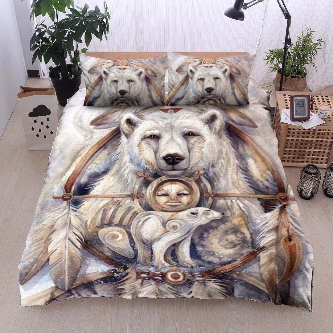 Bear Spirit Cotton Bed Sheets Spread Comforter Duvet Cover Cotton Bed Sheets Spread Comforter Bedding Set