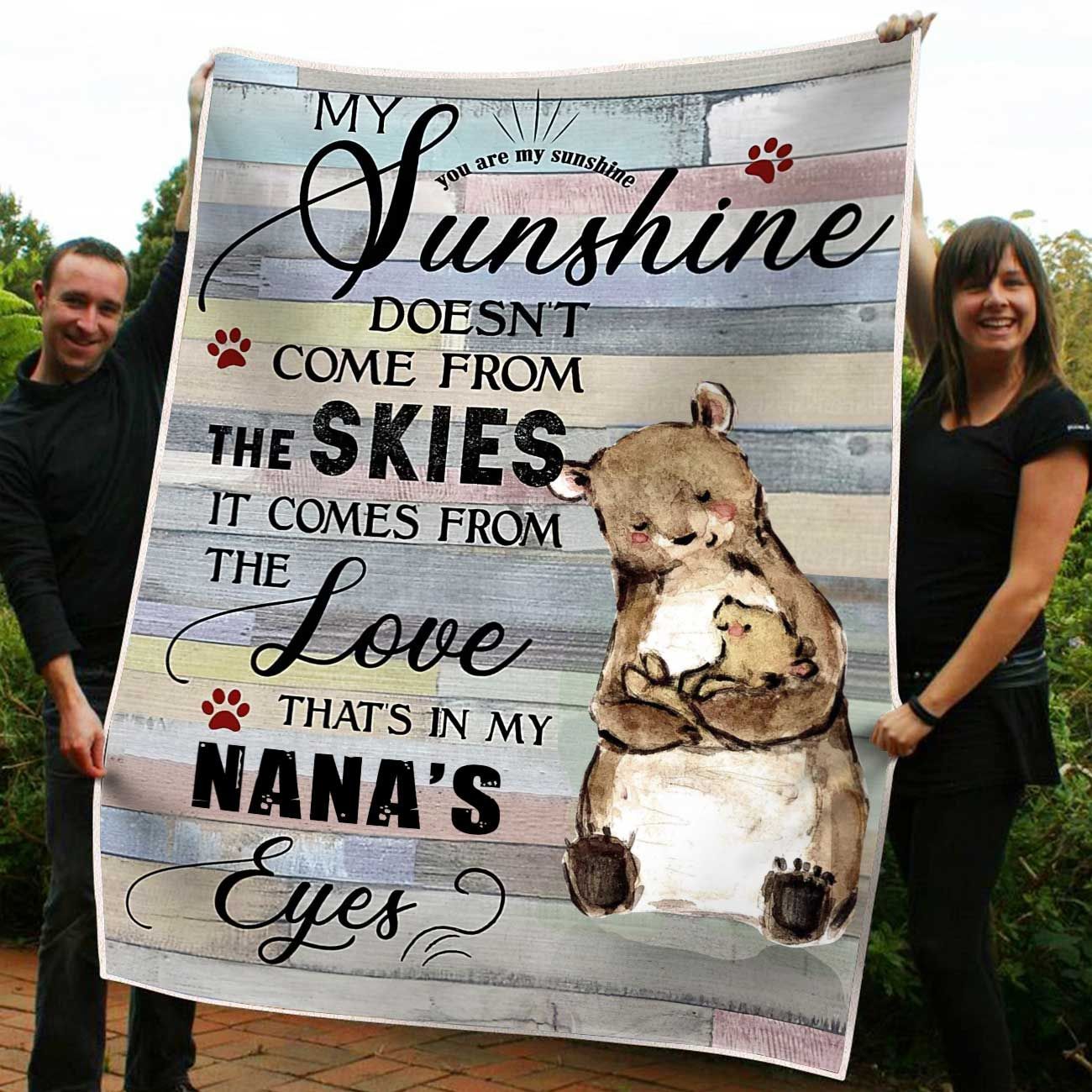 Bear That’s In My Nana’s Eyes Fleece Blanket