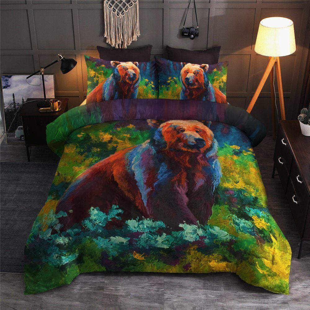 Bear Cotton Bed Sheets Spread Comforter Bedding Set
