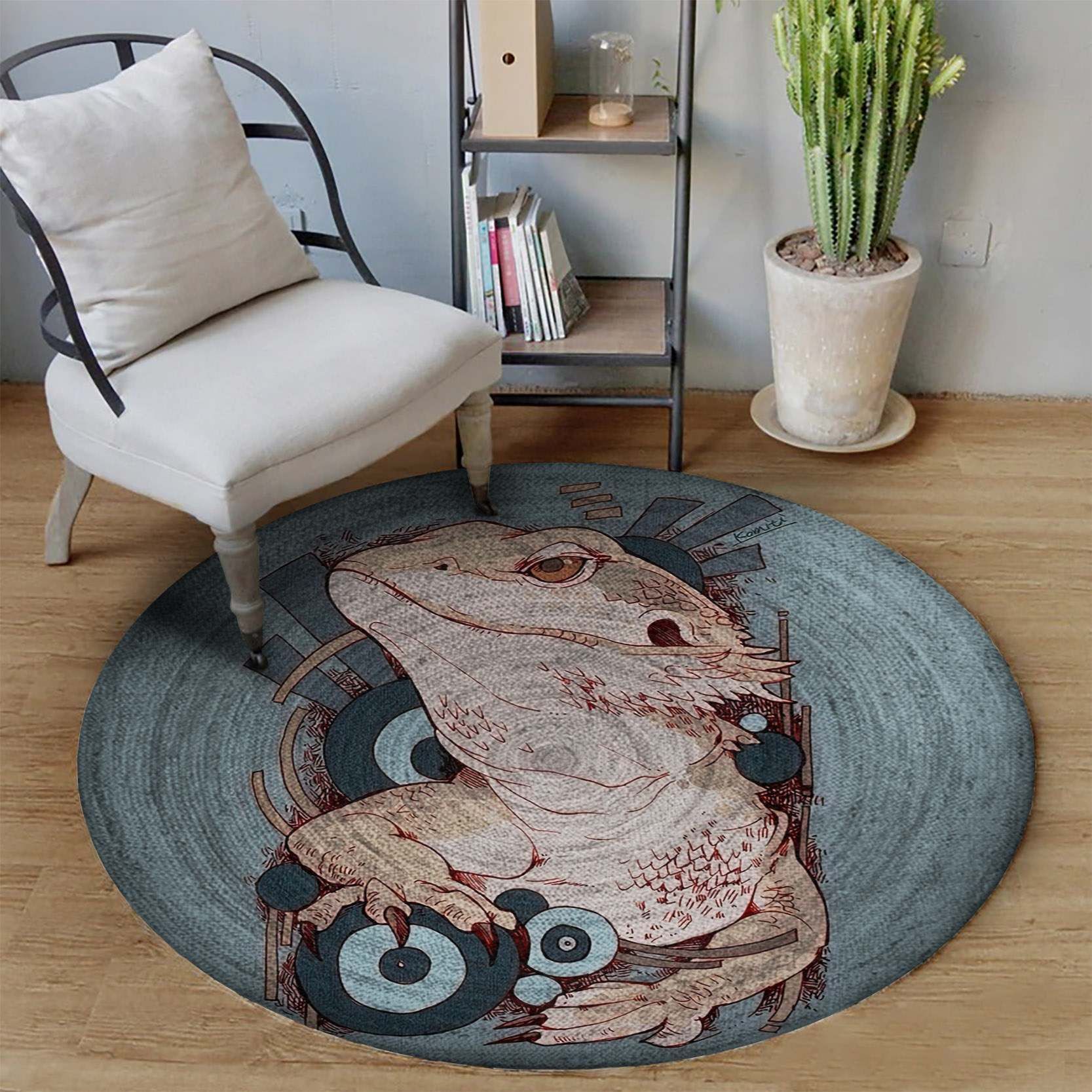 Bearded Dragon Round Carpet