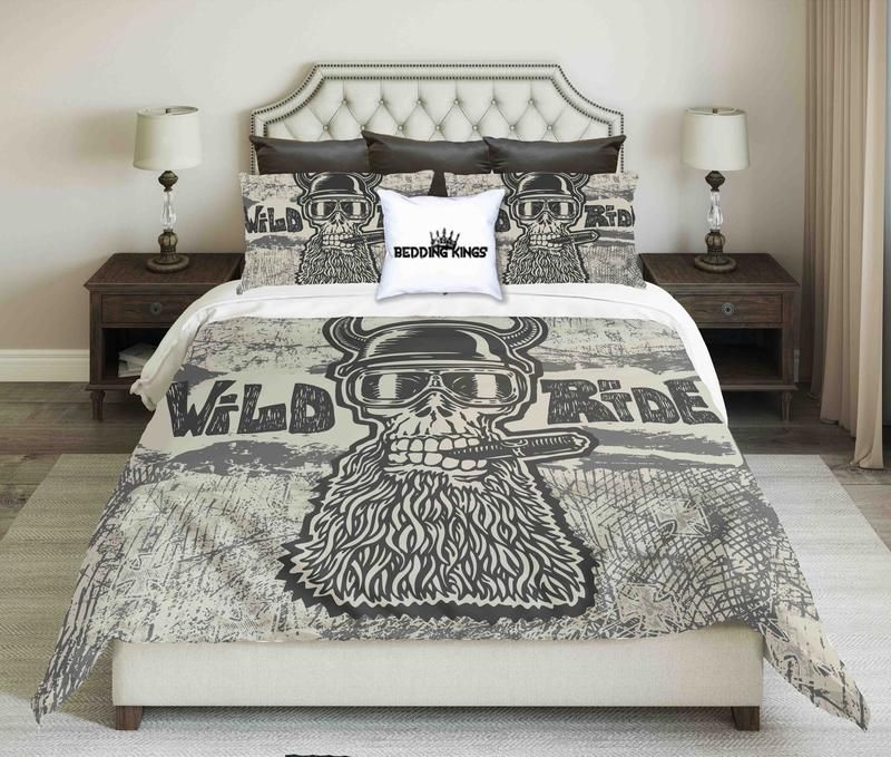 Bearded Skull Man Bedding Set