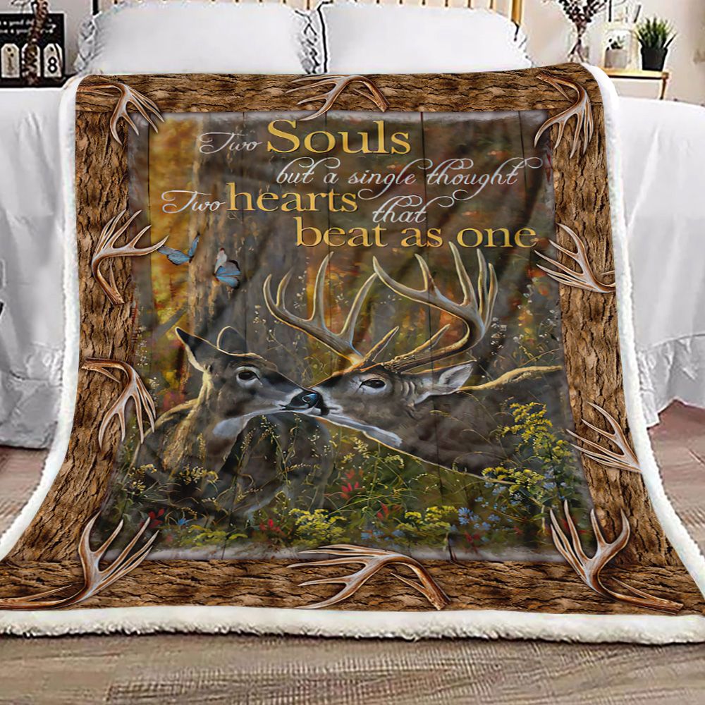 Beat As One Deer Fleece Blanket