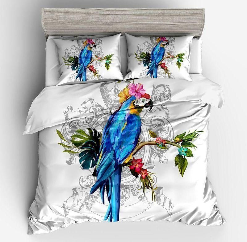Beautiful 3D Parrot Bedding Set