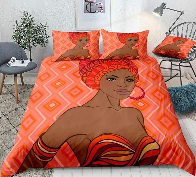 Beautiful African American Girl Bedding Set