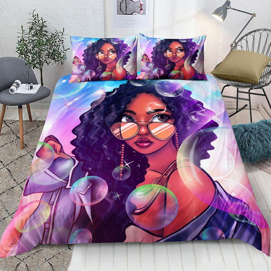 Beautiful African Girl Bedding Set