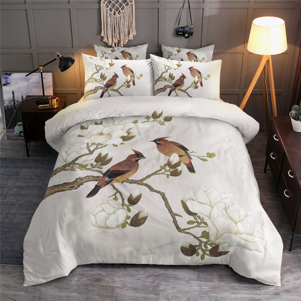 Beautiful Birds On Branch Bedding Set