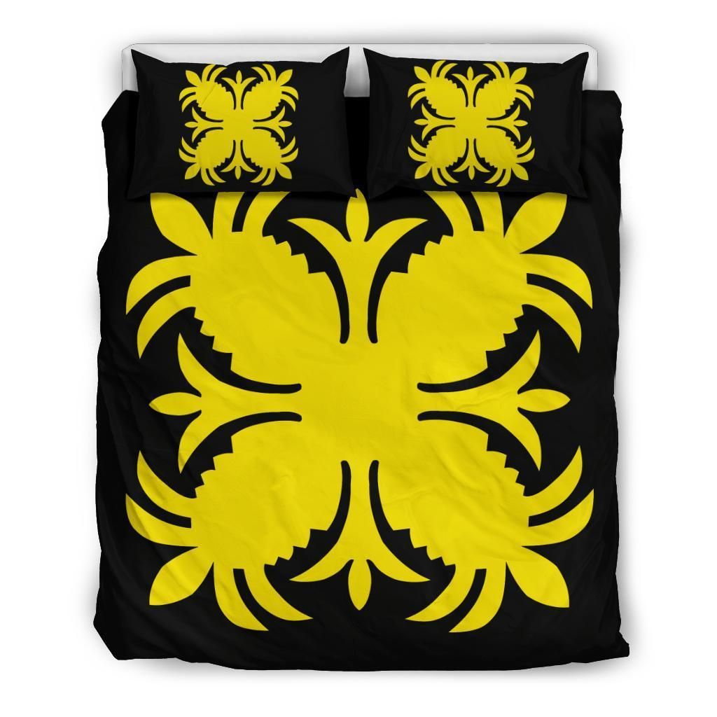 Beautiful Black And Yellow Pattern Bedding Set