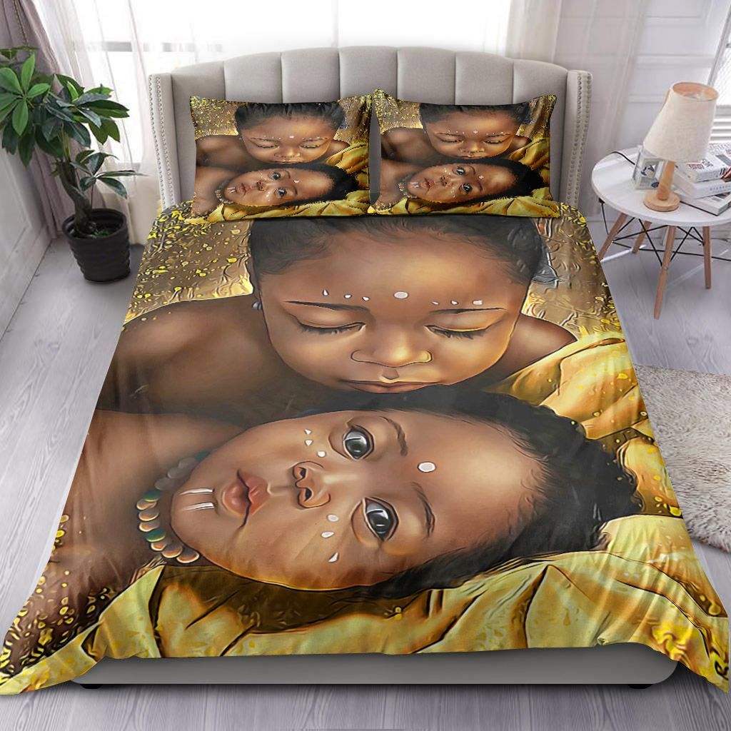Beautiful Black Babies Love Bedding Set