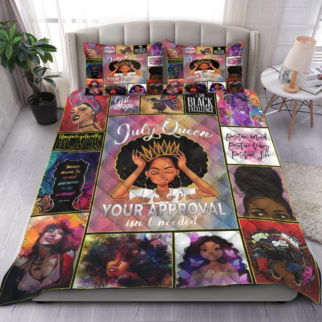 Beautiful Black July Queen Bedding Set