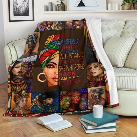 Beautiful Black Woman Sherpa Fleece Blanket