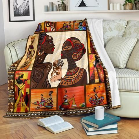Beautiful Black Woman Sherpa Fleece Blanket