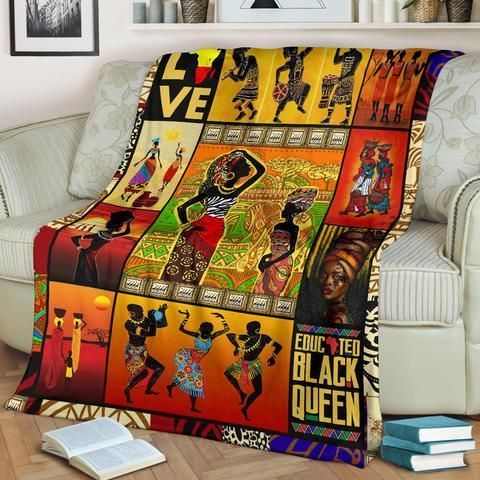 Beautiful Black Woman Sherpa Fleece Blanket
