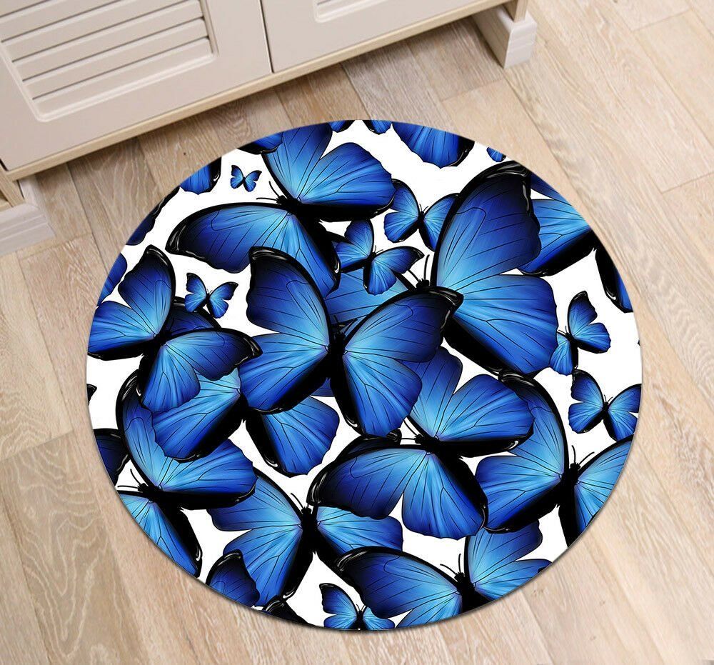 Beautiful Butterflies Round Carpet