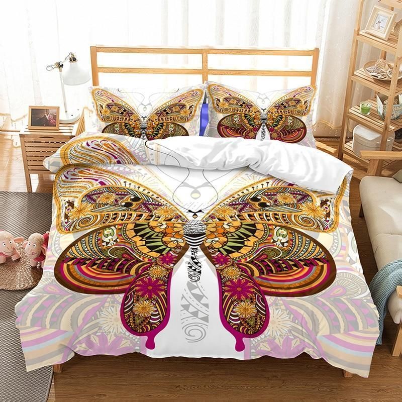 Beautiful Butterfly Duvet Cover Bedding Set