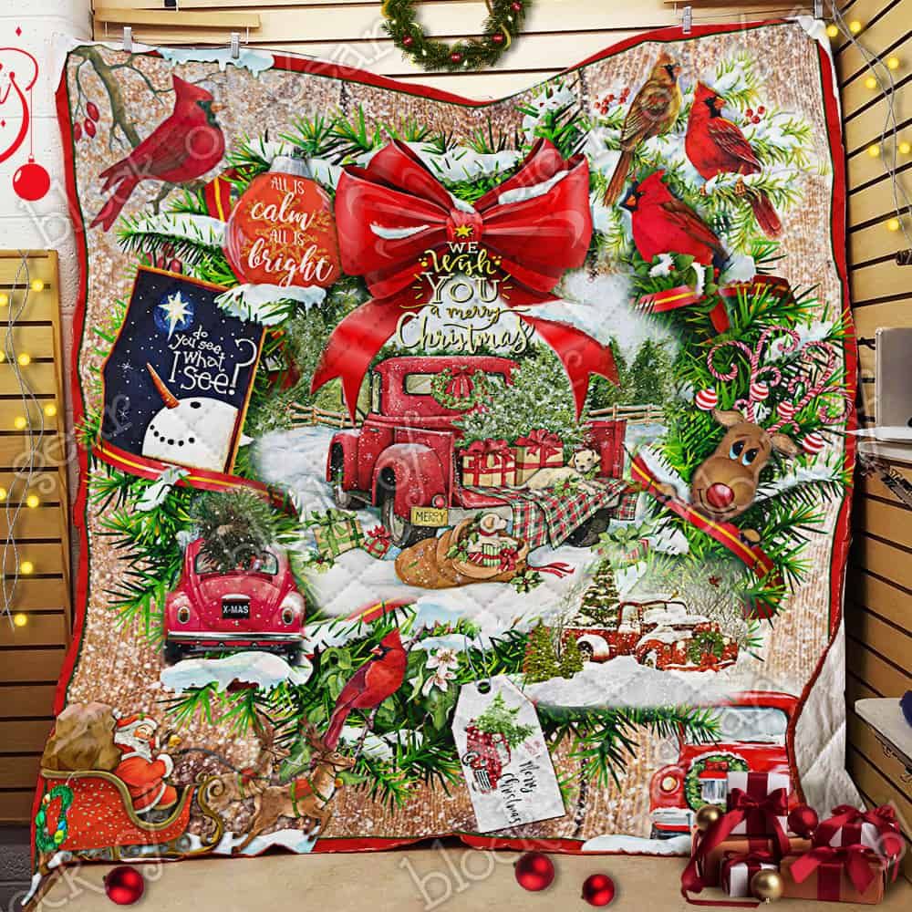 Beautiful Christmas Wreath CL14100017MDQ Quilt Blanket