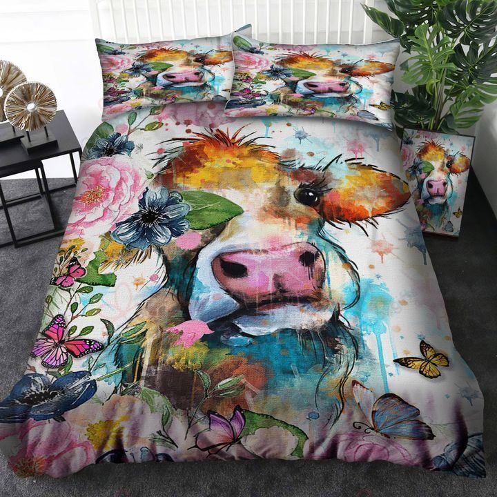 Beautiful Cow Art Bedding Set