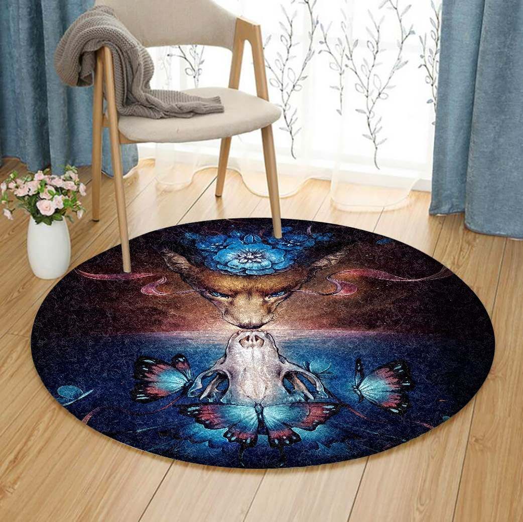 Beautiful Death Round Carpet