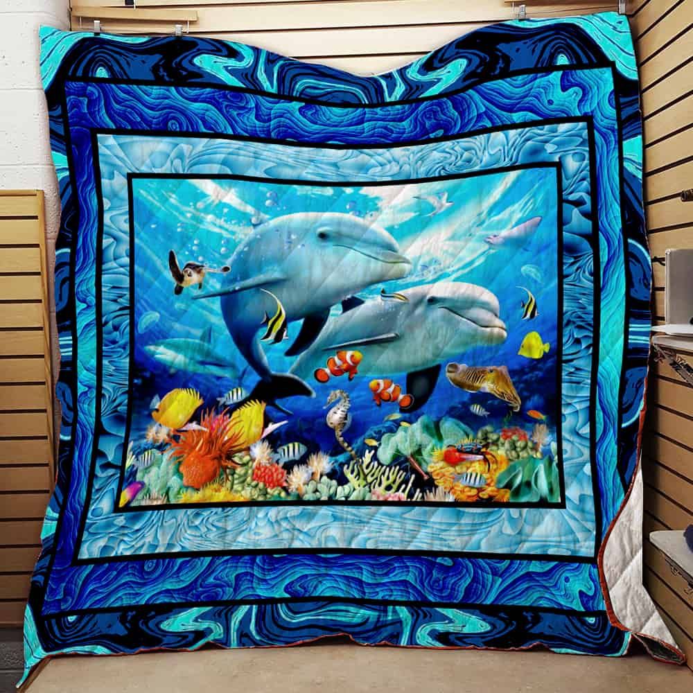 Beautiful Dolphin Quilt Blanket Dhc1312313Dd
