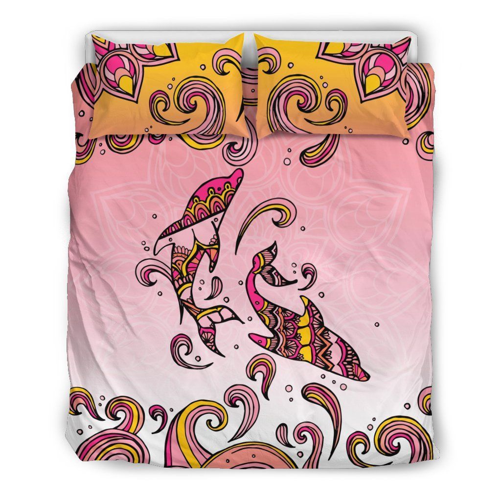 Beautiful Dolphin Sunset Bedding Set