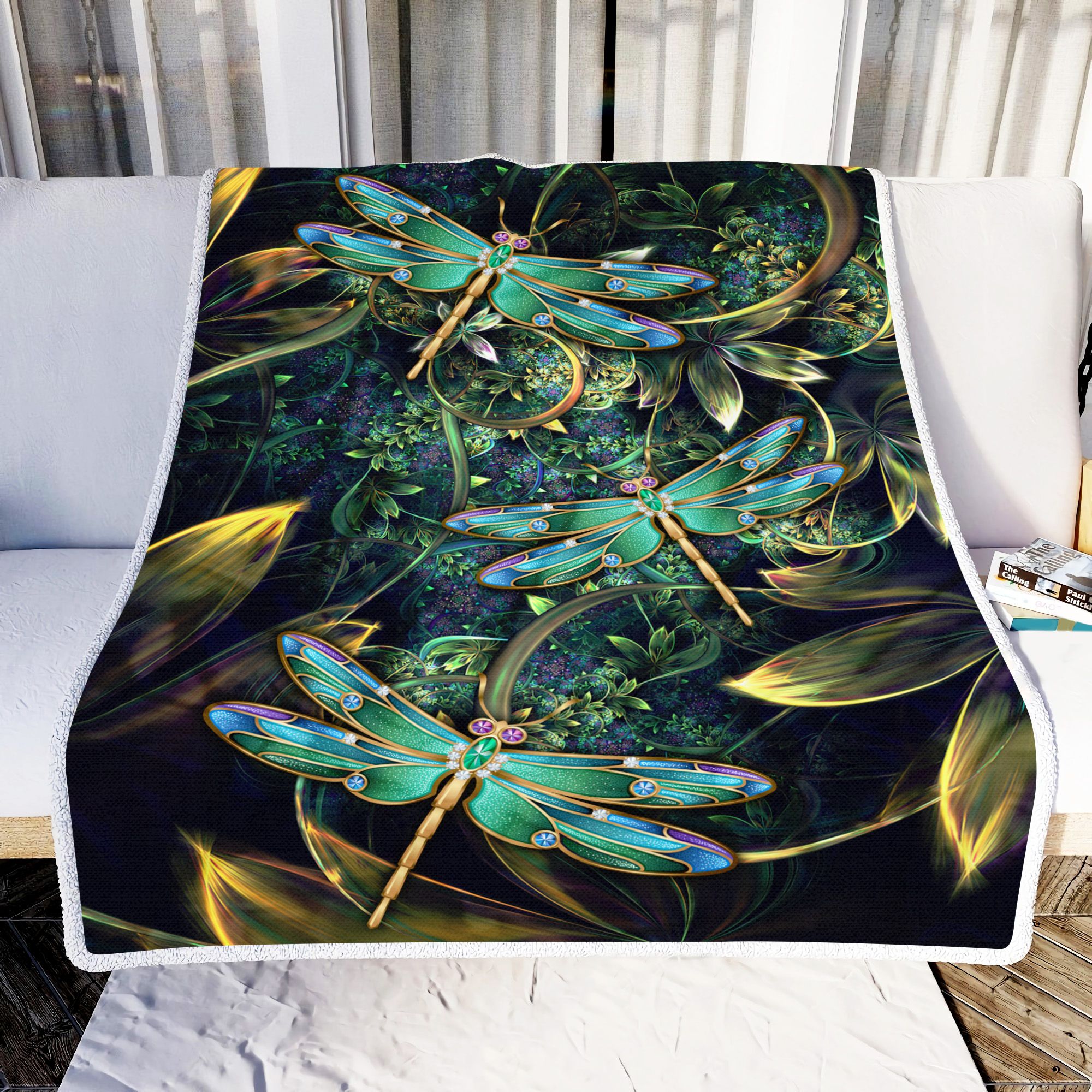Beautiful Dragonflies Fleece Blanket
