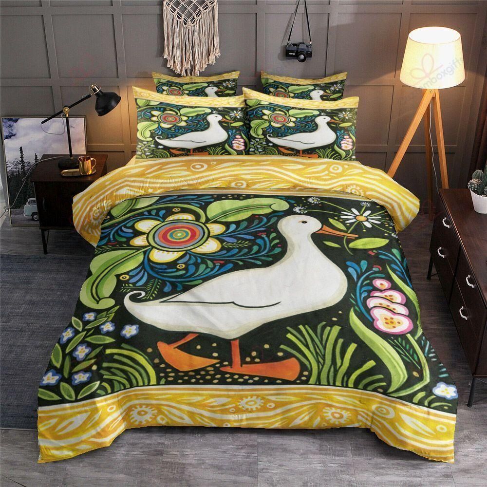 Beautiful Duck Printed Bedding Set