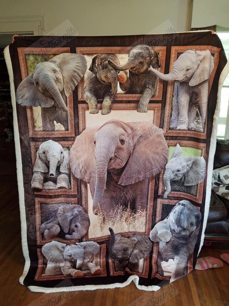 Beautiful Elephants Fleece Blanket