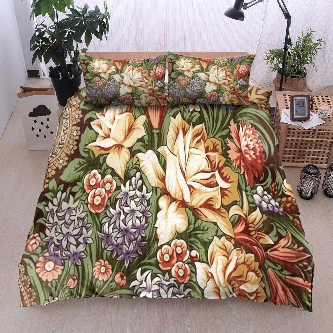 Beautiful Flowers Garden Printed Bedding Set