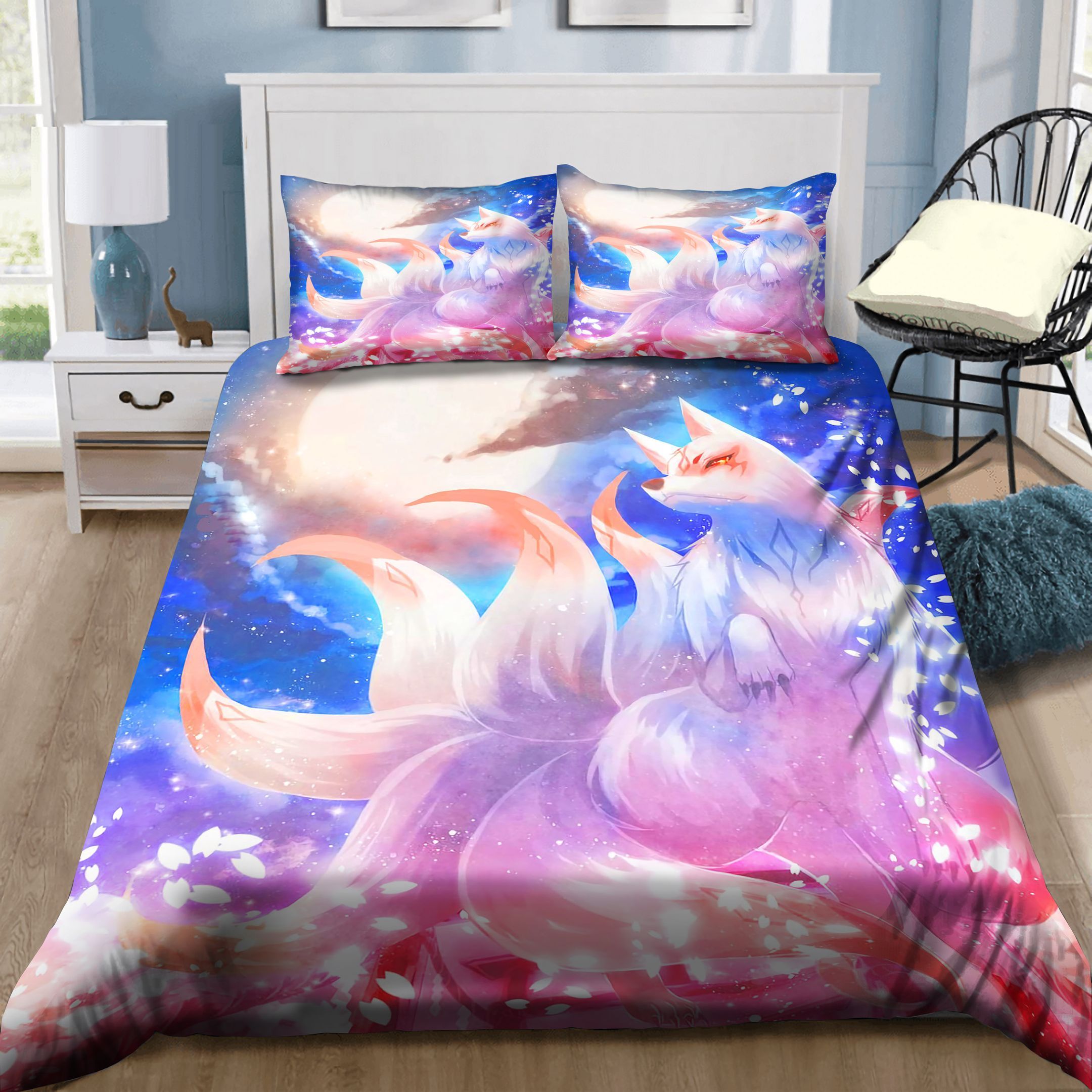 Beautiful Fox With Nine Tails Bedding Set