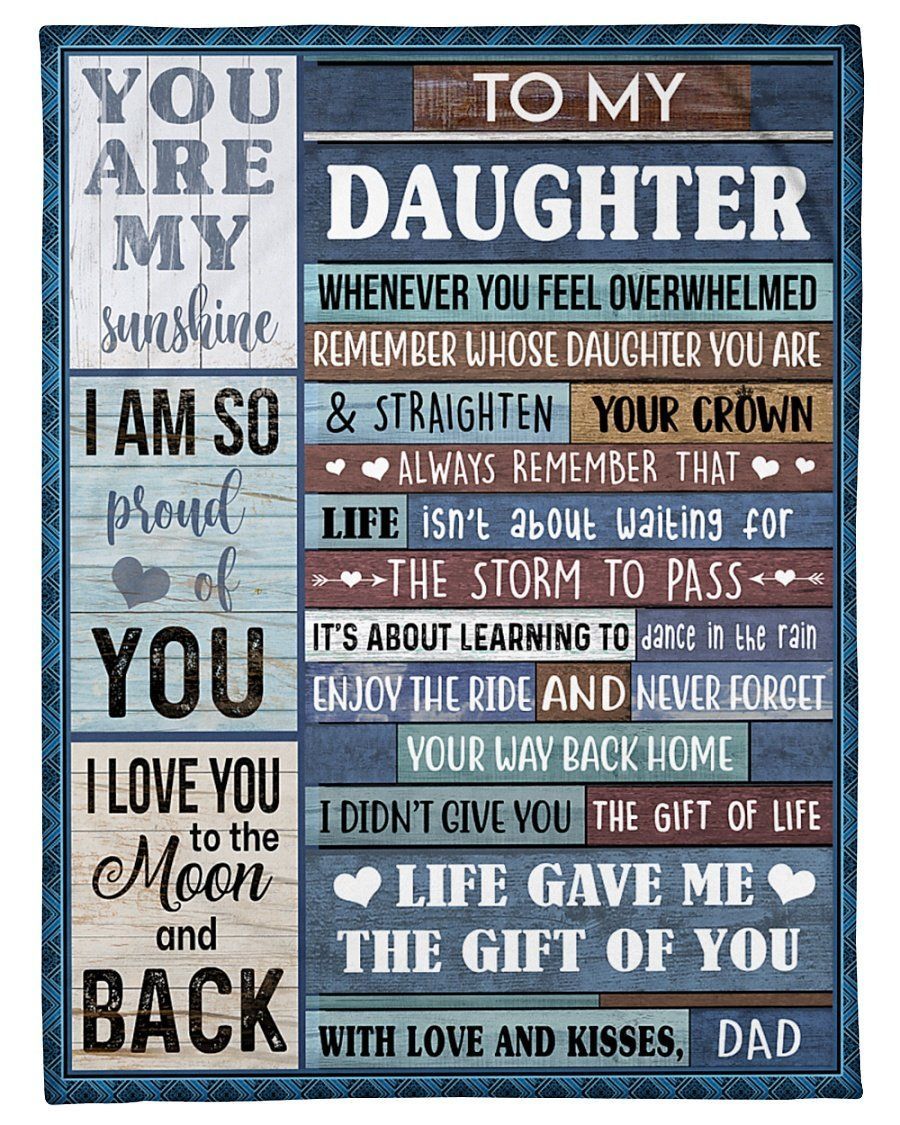 Beautiful Gift For Daughter Enjoy The Ride Fleece Blanket Fleece Blanket